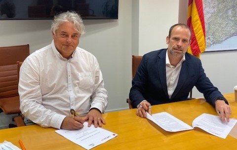 Carlos Cast&aacute;n, presidente de ACE, y Enric Tic&oacute;, presidente de Railgrup.