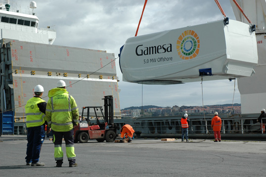 Mar&iacute;tima Davila coordina en Avil&eacute;s y Bilbao la primera operativa de e&oacute;licos offshore de Espa&ntilde;a