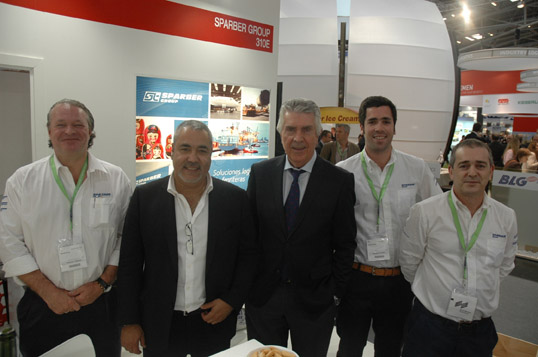 El equipo de Sparber Group presente en la feria: Michael Voss; Jimmy Jaber; Horst Sparber; Alex Sparber; Lluis Palau.