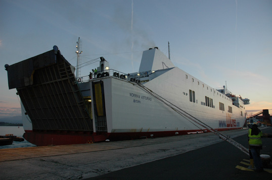 El &ldquo;Norman Asturias&rdquo; inaugura la nueva l&iacute;nea ro-pax de LD Lines que une Santander y Poole