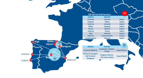 $!El operador intermodal cuenta con una amplia oferta de conexiones entre importantes polos logísticos en España.