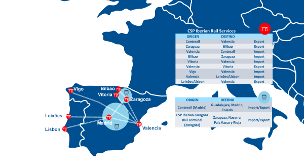 $!El operador intermodal cuenta con una amplia oferta de conexiones entre importantes polos logísticos en España.