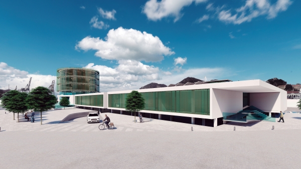 $!Futuro nuevo edificio administrativo de la Autoridad Portuaria en el barrio de pescadores de Santa Lucía.