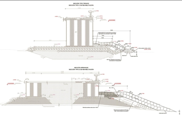 $!Plano de las obras del dique del Botafoc.