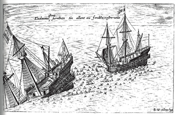 $!Hundimiento del galeón “San Diego”.
