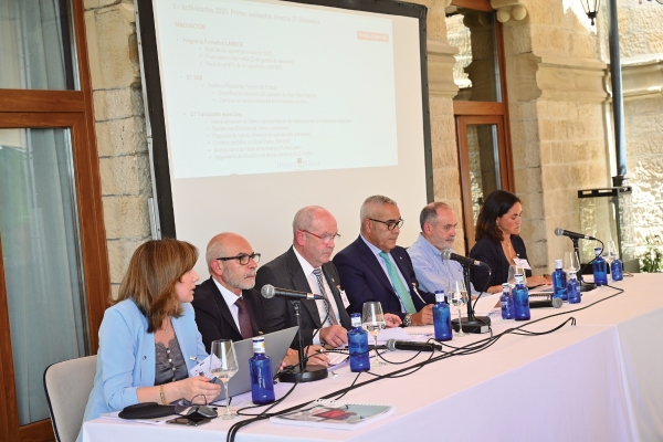 $!Junta Directiva de UniportBilbao. Izq. a dcha: Natividad Rodríguez, directora; Asier Varona, secretario; Ricardo Barkala, vicepresidente 1º; F. Jaber Bringas, presidente; Jon Loroño, tesorero; Elvira Gallego, vicepresidenta 2ª.