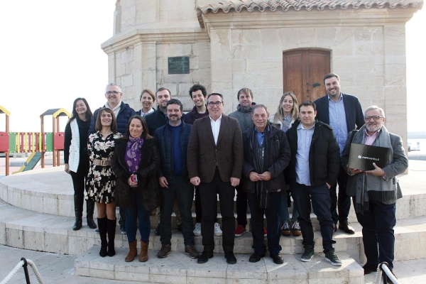$!Un momento del encuentro de hoy del presidente de la Autoridad Portuaria de Castellón, Rubén Ibáñez, con los medios de comunicación. Diario del Puerto estuvo representado por Raúl Tárrega.