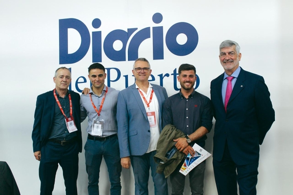 $!Sparber y Diario del Puerto. Lluis Palau, Nicolás Marco, Wences Vergés, Óscar Muñoz y Paco Prado.