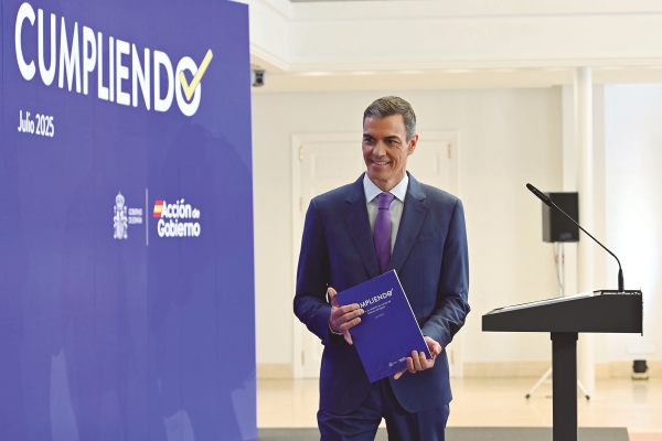 $!El presidente del Gobierno el pasado lunes durante su balance de lo que va de legislatura.