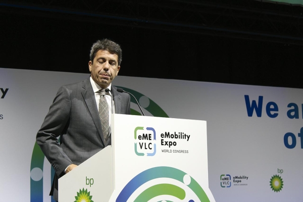 $!El presidente de la Generalitat Valenciana, Carlos Mazón, en la inauguración del eMobility Expo World Congress. Foto J.C.P.