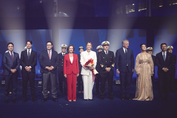 $!El 1 de junio tuvo lugar en el puerto de Tánger Ville la ceremonia de bautizo del “GNV Aurora”.