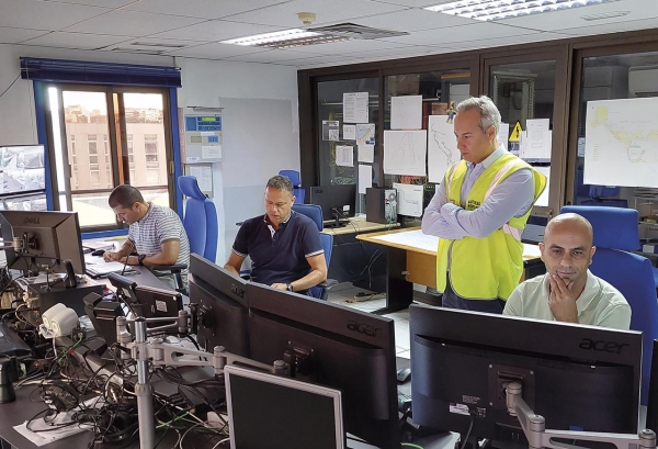 $!La sala de control del Puerto mantuvo un seguimiento de todo el ejercicio.