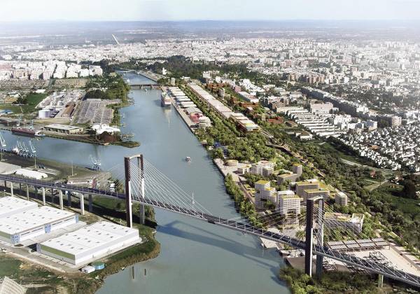 $!En total, el proyecto puerto-ciudad del Puerto de Sevilla abarca una superficie de 57 hectáreas.
