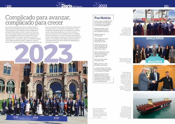 $!El libro analiza año a año la historia del sector logístico desde 1993 a través de los ojos de Diario del Puerto.