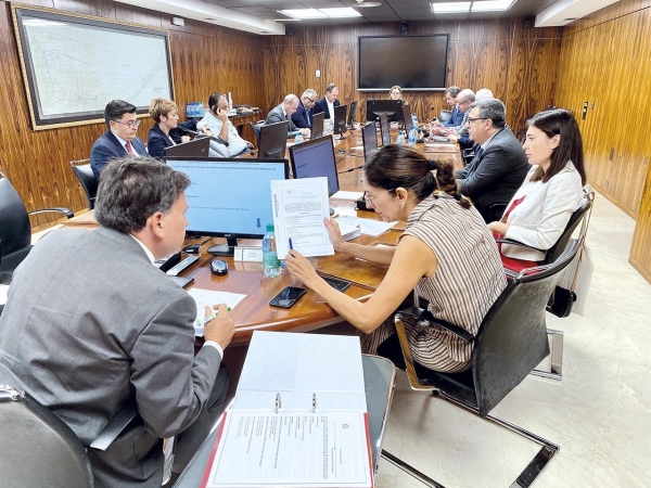 $!Un momento de la reunión del Consejo de Administración de la Autoridad Portuaria de Las Palmas de hoy.
