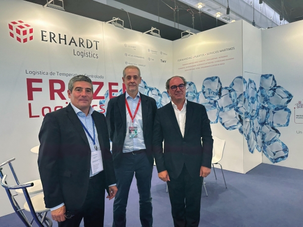 $!Roberto Bartolomé de Uniport, junto a José Antonio Crespo y Pablo Ramiro de Erhardt Logistics.