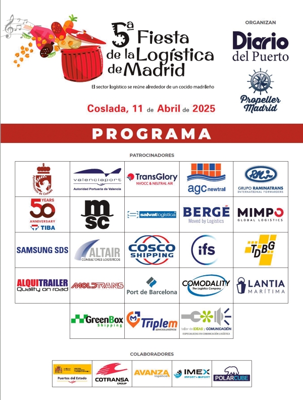 $!Portada del Programa Oficial de la V Fiesta de la Logística de Madrid.