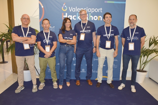 $!Javier Cubas (Fundación Valenciaport); Rafael Company (Fundación Valenciaport); Pilar Agramunt (VPI Logística); Alex Holland y Carlos de Palacio (Hitachi) y Salvador Furió (Fundación Valenciaport). Foto J.C.P.