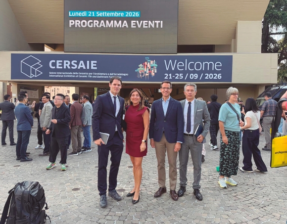 Rubén Domínguez, ejecutivo de cuentas; Esther Pérez, directora Comercial; Vicente Ramos, director general y Pablo Soria, ejecutivo de cuentas de Raminatrans Castellón..