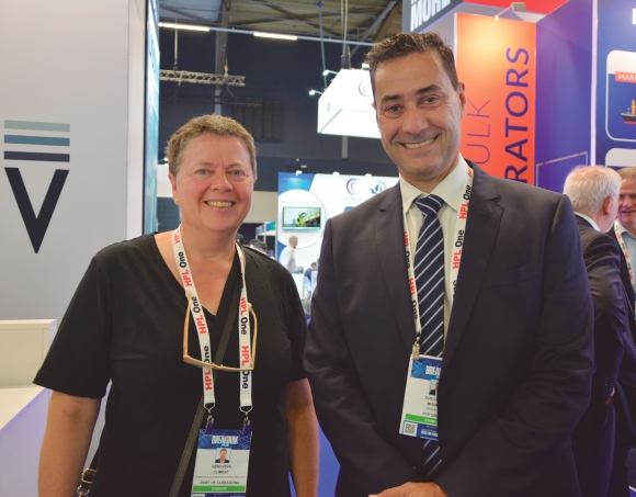 Genoveva Climent, directora Comercial de Port Tarragona y Guillermo Misiano, CEO de PTP Group. Foto J.C.P.