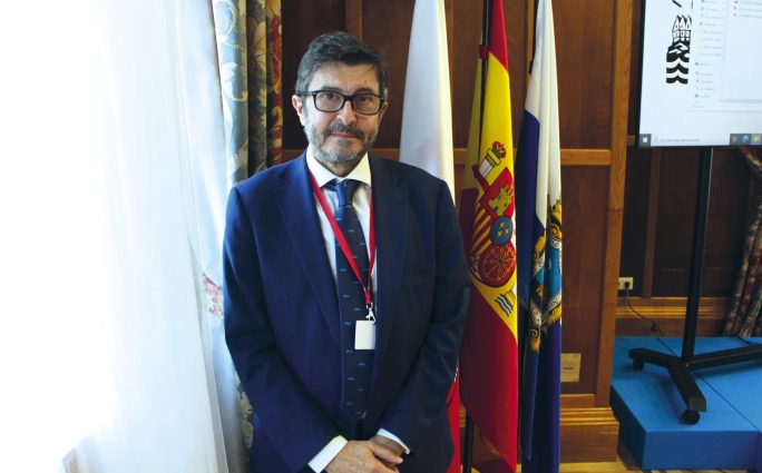 Álvaro Rodríguez Dapena, presidente de Puertos del Estado, ayer en Santander. Foto J.P.