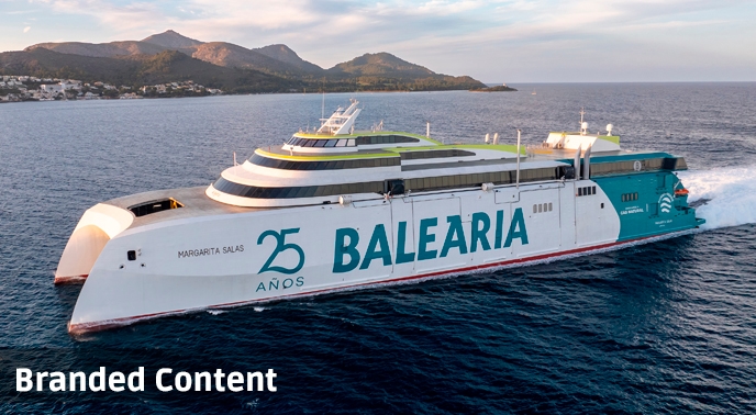 Baleària empieza a usar exclusivamente bioGNL en tres de sus buques, que navegan a cero emisiones