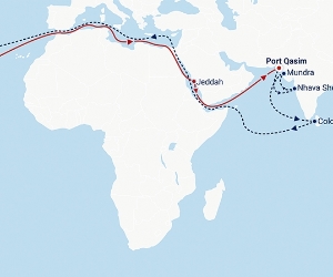 Rotación del servicio INDAMEX atravesando el Mar Rojo y el Canal de Suez a partir de enero.