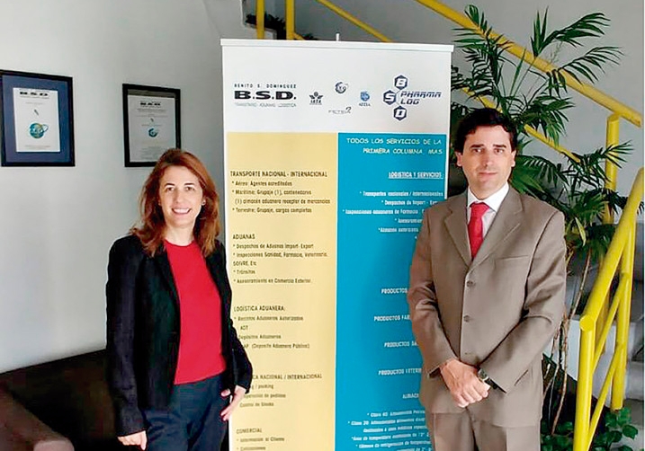 Regina Dom&iacute;nguez, directora de BSD Logistic y Gonzalo, Director de BSD Pharmalog.
