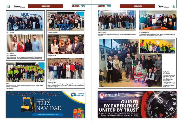 Las páginas del Especial de Navidad de Diario del Puerto vuelven a recoger los mejores deseos de los profesionales del sector logístico.