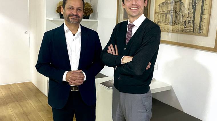 Anjaney Borwankar, cofundador y CEO de Navozyme; y Daniel Visa, consejero y representante europeo de la compa&ntilde;&iacute;a.