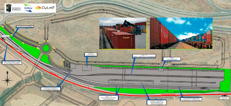 Plataforma Intermodal Ferroviaria de Salamanca. Foto Ayuntamiento de Salamanca.