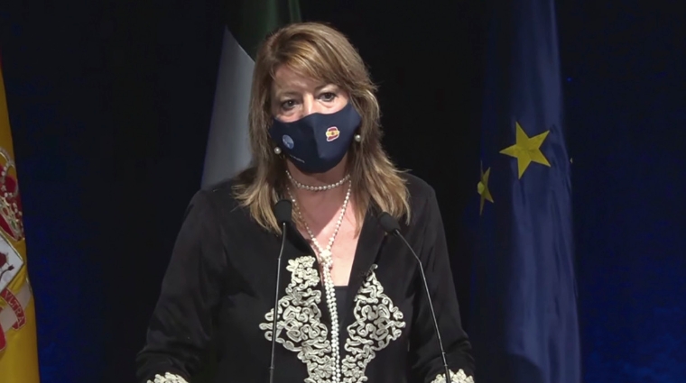 Pilar Miranda, presidenta de la AP de Huelva, en la jornada &ldquo;ZAL del Puerto de Huelva&rdquo;.