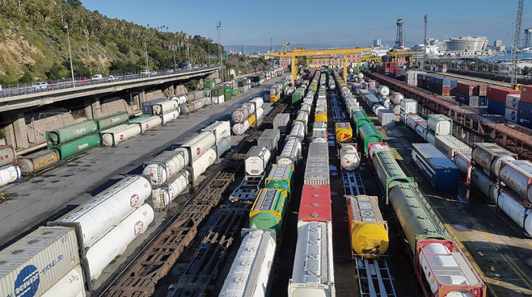 El nuevo servicio bisemanal de transporte de mercanc&iacute;as por ferrocarril entre Barcelona y Valencia de TPNova y Captrain sale desde Barcelona Morrot.