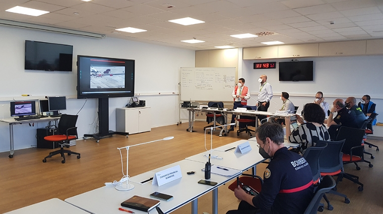 El Aeropuerto de Valencia realiza un simulacro general de emergencia aérea.