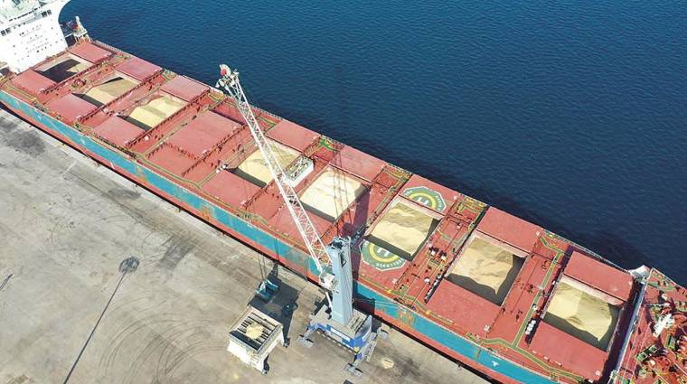 En octubre, el Puerto de Cartagena acogió la mayor operativa de cereal de España con la descarga de 115.000 toneladas.