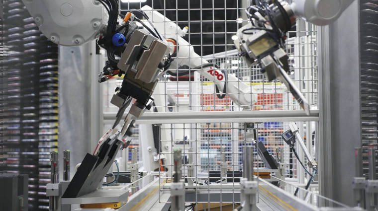 XPO Logistics integra un robot industrial &ldquo;Rsorter&rdquo; a un clasificador convencional en uno de sus centros log&iacute;sticos.