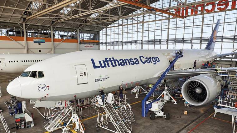 Uno de los cargueros de la flota de Lufthansa Cargo.