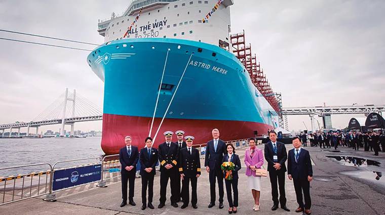“Astrid Maersk”, el nuevo miembro de la flota verde de Maersk, presentado en Japón.