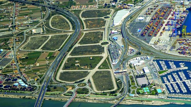 Imagen aérea de la ZAL Puerto de Valencia.