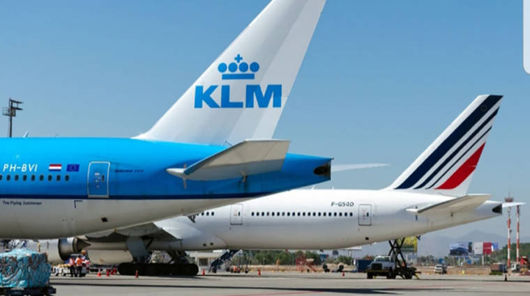 La capacidad de carga a&eacute;rea de KLM disminuy&oacute; un 30,7% en 2020.