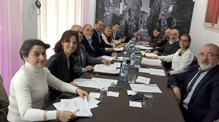 Los miembros de la Junta Directiva de Propeller Valencia durante la &uacute;ltima reuni&oacute;n celebrada esta semana.