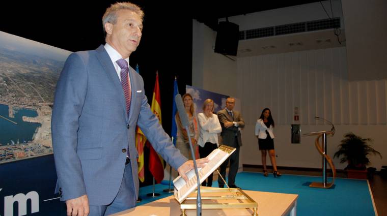 Francisco Toledo el d&iacute;a de su toma de posesi&oacute;n como presidente de la Autoridad Portuaria de Castell&oacute;n, el 6 de octubre de 2015. Foto DP.