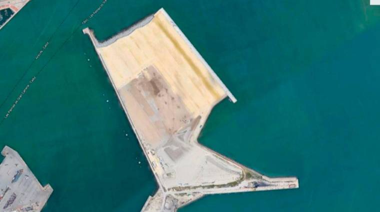 Imágen de la ubicación de la nueva terminal de contenedores de Cádiz