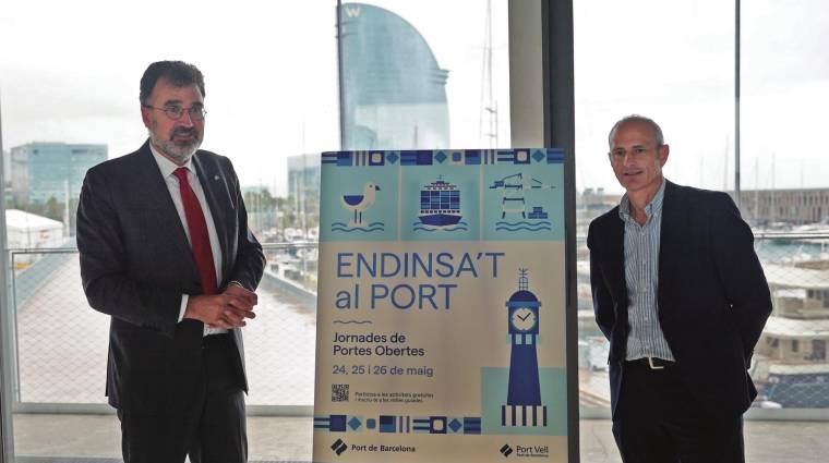 Lluís Salvadó, presidente de la Autoridad Portuaria de Barcelona;y David Pino, director de Port Vell. Foto M.V.