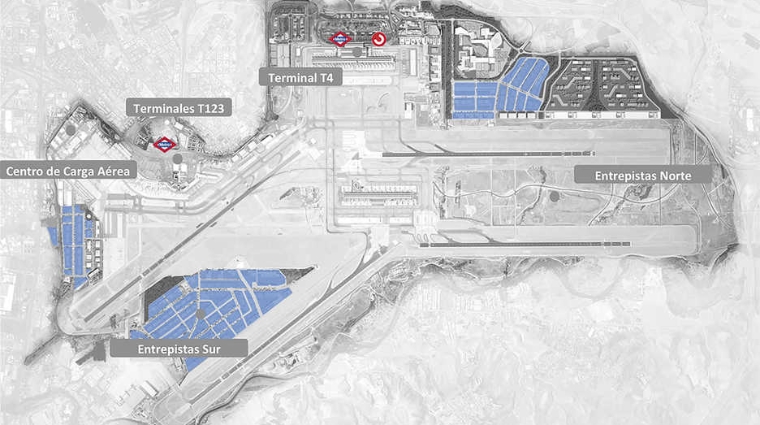 El Plan divide el desarrollo del polo log&iacute;stico en tres zonas: el Centro de Carga A&eacute;rea, Entrepistas Sur y al norte de la T4.