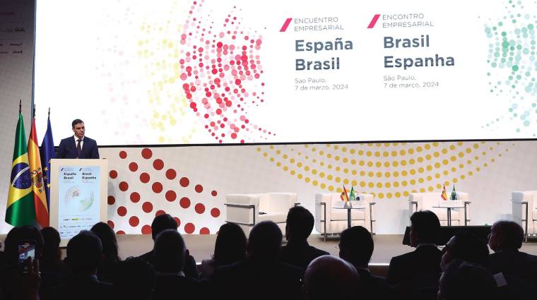 Intervención de Pedro Sánchez en la inauguración del foro empresarial España-Brasil, organizado por CEOE, ICEX y Cámara de Comercio de España..