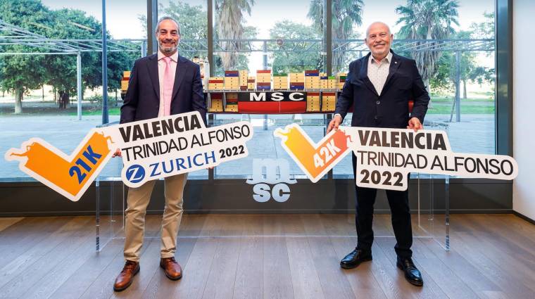 Juan Botella, gerente de la SD Correcaminos; y Francisco Lorente, director general de MSC España.