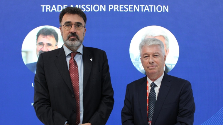 Lluís Salvadó, presidente y Manel Galán, jefe de relaciones externas de Port de Barcelona. Foto: J.P.