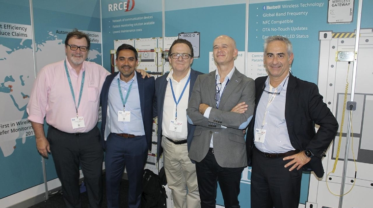 Desde la izquierda: Donald Vinson, CEO de RTE; Carlos Yassir, director de Ventas de RTE; Luis Fernández, director de Operaciones de Noatum Terminals; Óscar Magdalena, director de Noatum Terminal Castellón; Jon Pastrana, CEO de Debusman. Foto J.P.