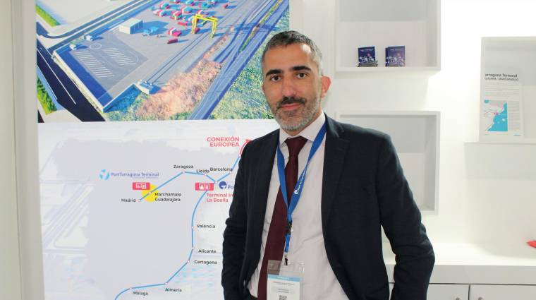 Pau Morales, coordinador comercial de Port de Tarragona, ayer en Logistic Spain. Foto B.C.